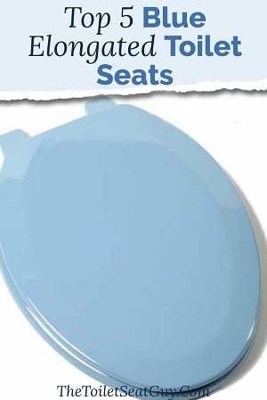 blue elongated toilet seats