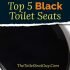 Stylish Solid Dark Brown Wood Toilet Seat
